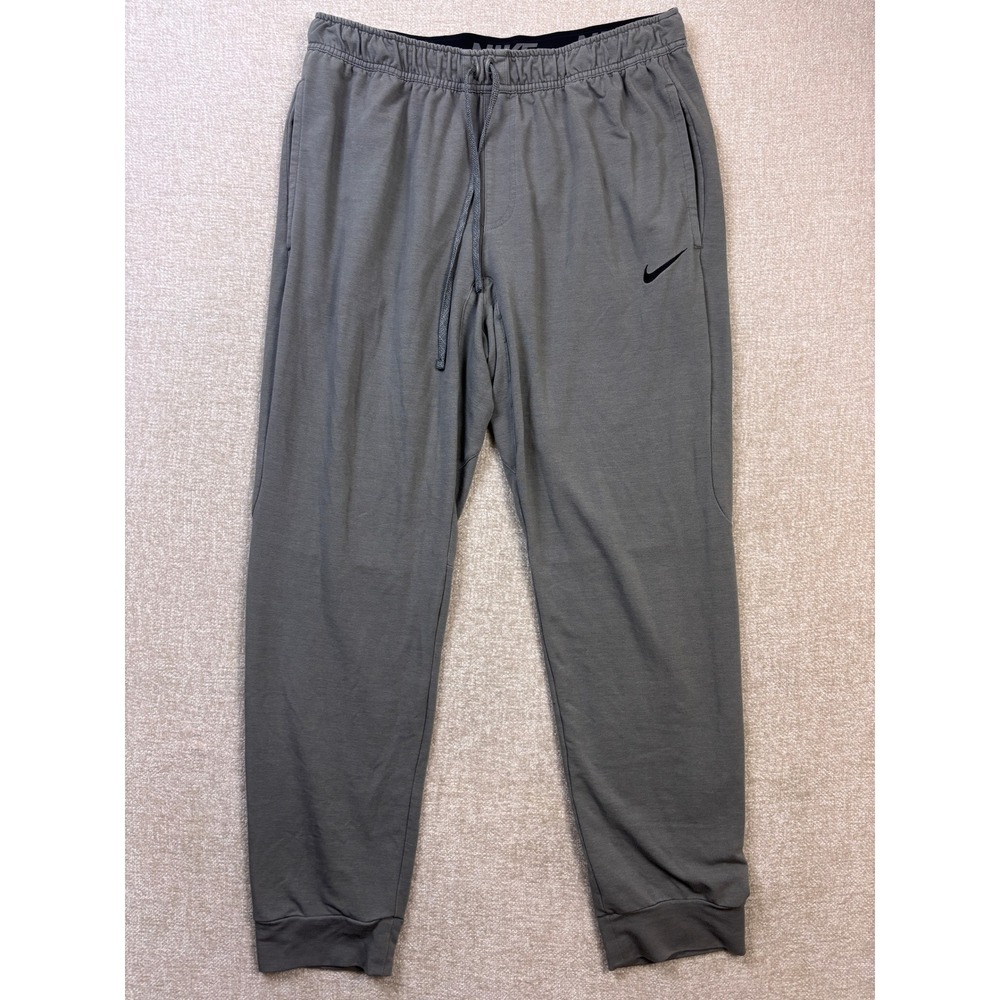 Nike Mens Dri-FIT Tapered Training Joggers Gray XL